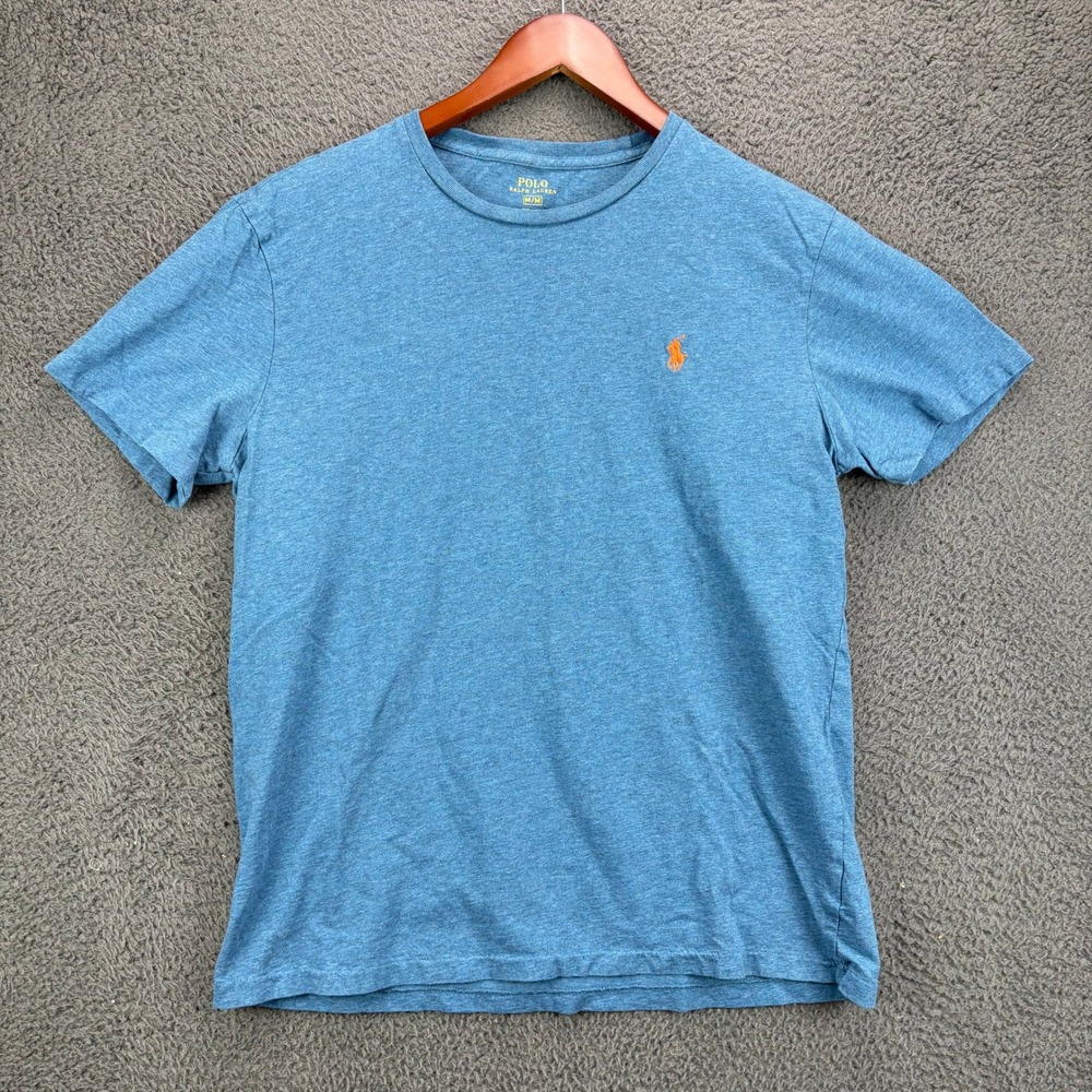 Polo Ralph Lauren Mens Medium Blue Heather Short Sleeve Crew Neck T-Shirt